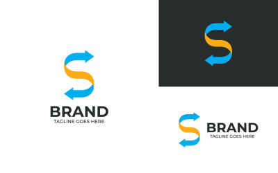 Modèle de conception de logo de flèche S