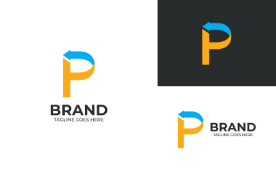 P 箭头标志模板设计