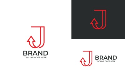 Projekt szablonu logo strzałki J