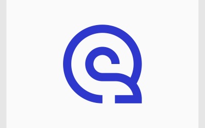 QS Harfi Baş Harfleri Basit Logo