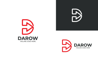 Szablon projektu logo strzałki D