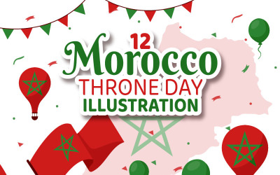 12 Illustrazione del giorno del trono del Marocco