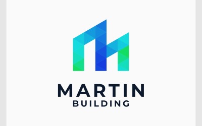 Letter M Building Property Logo