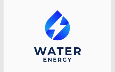 Vatten energi modern gradient logotyp