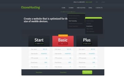 Modèle de site Web d&amp;#39;hébergement