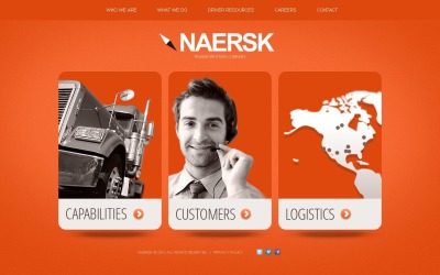 Szablon strony internetowej transportu