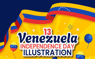 13 Illustration du Jour de l&amp;#39;Indépendance du Venezuela