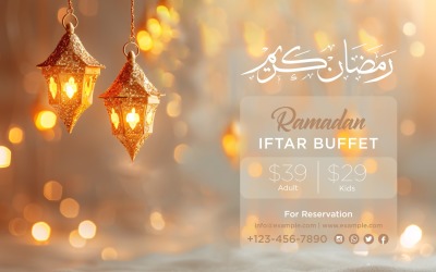 Modello di progettazione banner buffet Ramadan Iftar 52