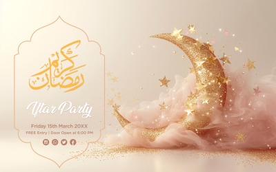 Modello di progettazione banner festa Ramadan Iftar 82