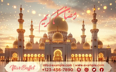 Modello di progettazione banner buffet Ramadan Iftar 139