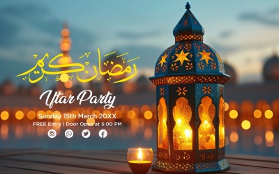 Modelo de design de banner da festa Ramadan Iftar 109