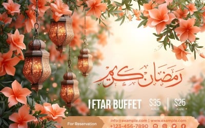 Ontwerpsjabloon Ramadan Iftar-buffetbanner 88