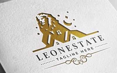 Logo professionnel de l&amp;#39;immobilier Lion