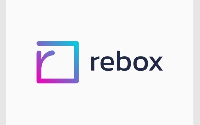 Logotipo Simples Quadrado Letra R