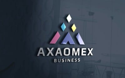 Modello di logo lettera A Axoemex