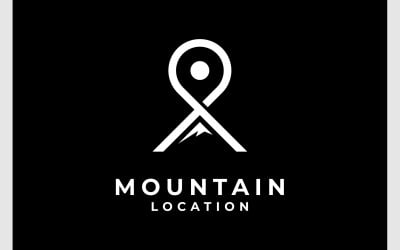Logo de localisation d&amp;#39;aventure en montagne