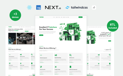 Techida - BT Çözümleri ve İş Hizmetleri Next js Web Sitesi Şablonu