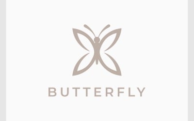 Bellissimo logo dell&amp;#39;insetto farfalla