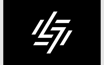 Buchstabe S Zahl 7 Minimalistisches Logo