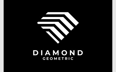 Elmas Değerli Taş Geometrik Soyut Logo