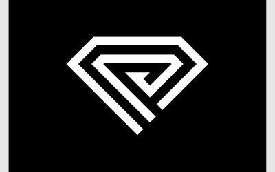 Geometrisches Logo mit Rautenlinie