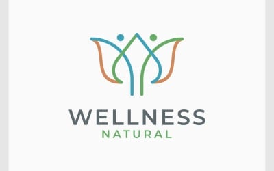 Logo del fiore naturale del benessere
