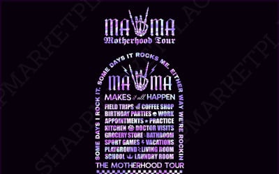 Motherhood PNG, Some Days I Rock It, Funny Mother&#039;s Day PNG, Rocking Mama Skeleton, Mama Lightning