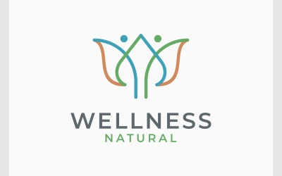 Wellness Natürliches Blütenlogo