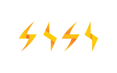 Bliksem Logo pictogram vector ontwerp V9