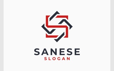 Bokstaven SS geometrisk minimalistisk logotyp