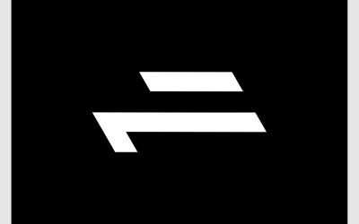 Buchstabe F Minimales modernes Logo