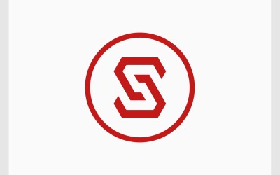 Geometrisches modernes Kreislogo mit Buchstabe S