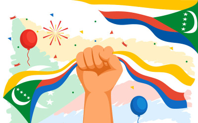 12 Comoros Independence Day Illustration