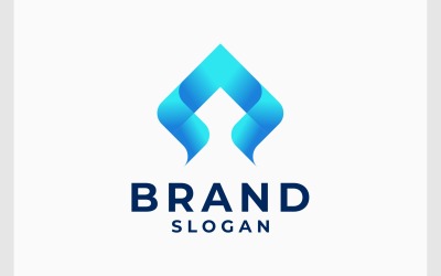 Başlangıç Ok Yukarı Modern Degrade Logosu