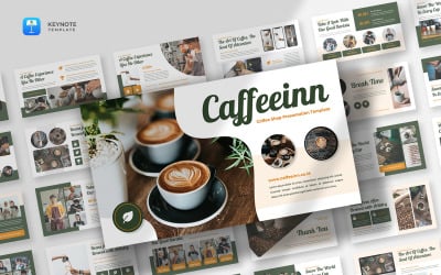 Koffein - Keynote-mall för kaffeaffärer