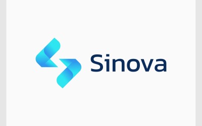 Logotipo colorido moderno de la letra S