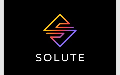Minimalistyczne logo kwadratowe litery S
