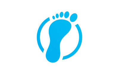 Modello di progettazione del logo per la cura dei piedi V7