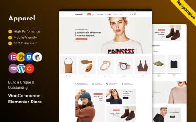 Apparel - Modebutik, skor och Multipurpose Responsive Premium WooCommerce-tema