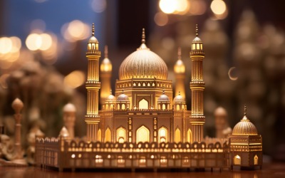 Eid al adha background front of mosque 02