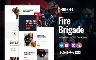 Firesef — тема WordPress Elementor Fire Brigade