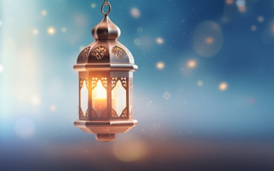 Islamic background with a hang lantern16