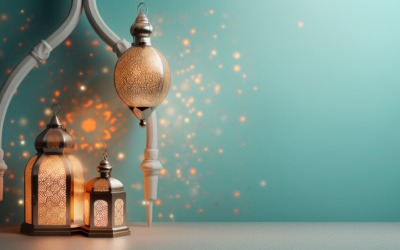 Islamisk bakgrund med en hänglykta 05