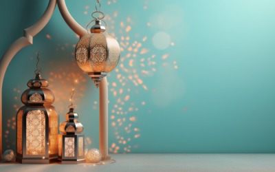 Islamisk bakgrund med en hänglykta 10