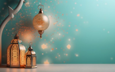 Islamisk bakgrund med en hänglykta 11