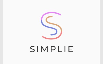 Buchstabe S Anfangsbuchstabe Einfaches minimalistisches Logo