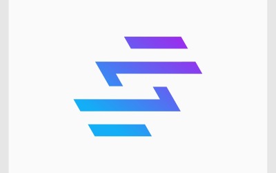 Buchstabe SF FS Modernes abstraktes Logo
