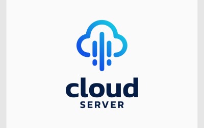 Digitales Logo für Cloud-Serverdaten