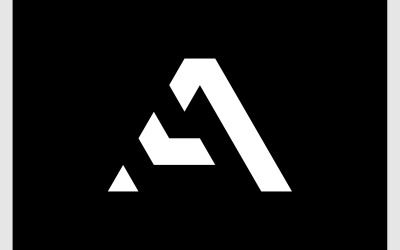 Litera A Początkowe Nowoczesne Logo