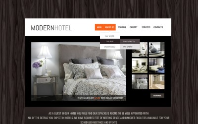 Modèle de site Web d&amp;#39;hôtels